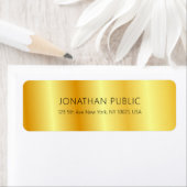 エレガントカスタムフェイクシンプル金ゴールドテンプレート戻り値 ラベル (インサイチュ)