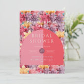 エレガントカスタムフローラブライダルシャワー 招待状 (スタンド正面)