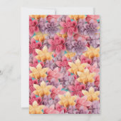 エレガントカスタムフローラブライダルシャワー 招待状 (裏面)