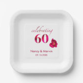 エレガントカスタムフローラ60周年記念 ペーパープレート (正面)