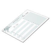 エレガントカスタムフローラTo-Doリストのメモ帳 ノートパッド (アングル)