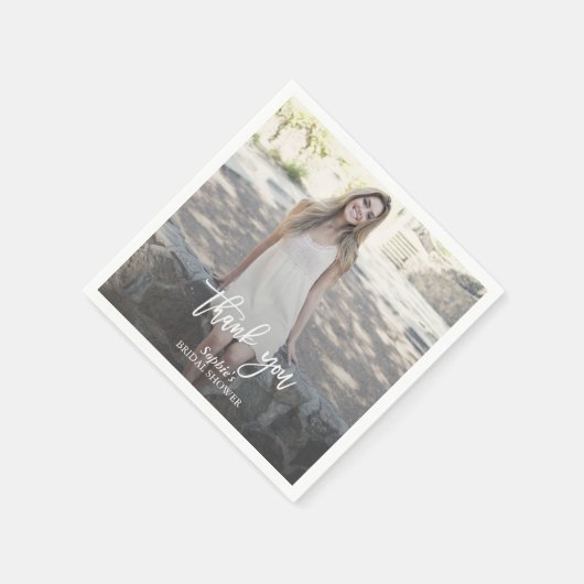 エレガントカスタムブライダルシャワー スタンダードカクテルナプキン (角)