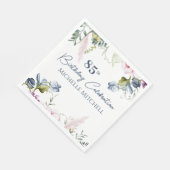 エレガントカスタムブルーピンク85誕生日 スタンダードランチョンナプキン (角)