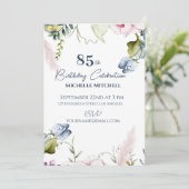 エレガントカスタムブルーピンク85誕生日 招待状 (スタンド正面)