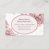 エレガントカスタムモノグラムピンク 名刺 (裏面)