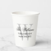 エレガントカスタムモノグラムファミリー懇親会パーティー 紙コップ (正面)
