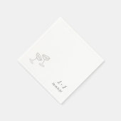 エレガントカスタムモノグラムワイングラス結婚ズ スタンダードカクテルナプキン (角)