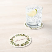 エレガントカスタムリースヴィンテージ ラウンドペーパーコースター (インサイチュ)