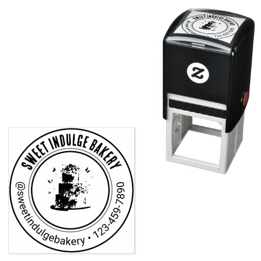 エレガントカスタムロゴ名ベーカリー セルフインキングスタンプ (インサイチュ)