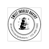 エレガントカスタムロゴ名ベーカリー ラバースタンプ (インプリント)