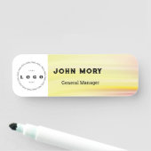 エレガントカスタムロゴ従業員名タグ 名札 (インサイチュ)