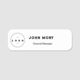 エレガントカスタムロゴ従業員名タグ 名札