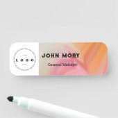 エレガントカスタムロゴ従業員名タグ 名札 (インサイチュ)