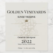 エレガントカスタムワインラベル – パーソナライズされたヴィンテージ ワインラベル (シングルラベル)