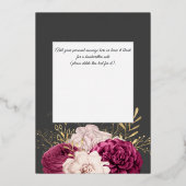 エレガントカスタムヴィンテージバラフォイル金ゴールド 箔シーズンカード (裏面)