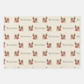 エレガントカスタムヴィンテージ休日フローラ ラッピングペーパーシート (正面2)