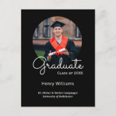 エレガントカスタム写真卒業 案内ポストカード (正面)