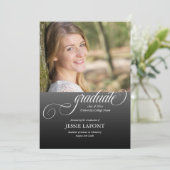 エレガントカスタム写真書道卒業 案内状 (スタンド正面)