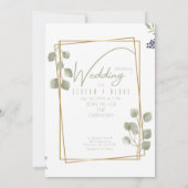 エレガントカスタム写真結婚授賞式 招待状 (裏面)