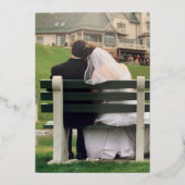 エレガントカスタム写真25結婚周年記念 箔招待状 (裏面)