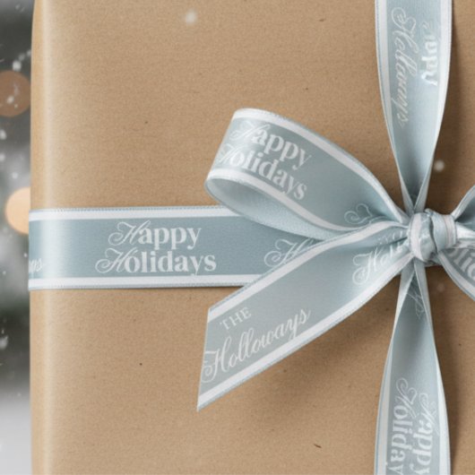 エレガントカスタム名スクリプト休日リボン サテンリボン