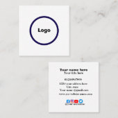 エレガントカスタム名刺 |ミニマルプロフェッショナル スクエア名刺 (正面/裏面)