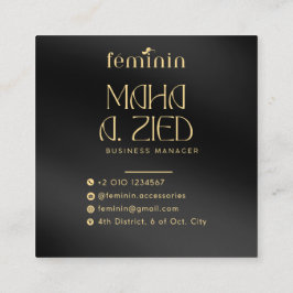 エレガントカスタム名名刺デザイン スクエア名刺