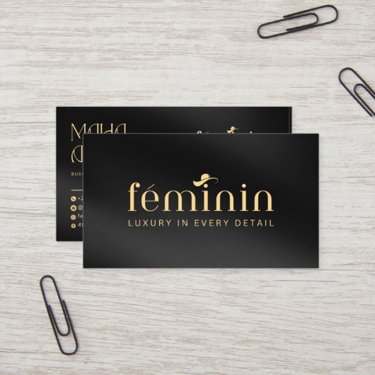 エレガントカスタム名名刺デザイン 名刺 (正面/裏面インサイチュ)