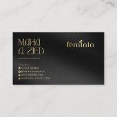 エレガントカスタム名名刺デザイン 名刺 (裏面)