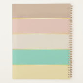 エレガントカスタム夏の色ブロックストライプ プランナー手帳 (裏面)