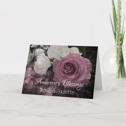 エレガントカスタム夫婦のアニバーサリーカード カード (正面)