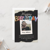 エレガントカスタム夫婦ハッピーバースデー愛 カード (正面/裏面インサイチュ)