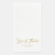 エレガントカスタム感謝してい金ゴールドスクリプト結婚Love & s