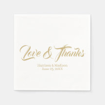 エレガントカスタム感謝してい金ゴールドスクリプト結婚Love & s