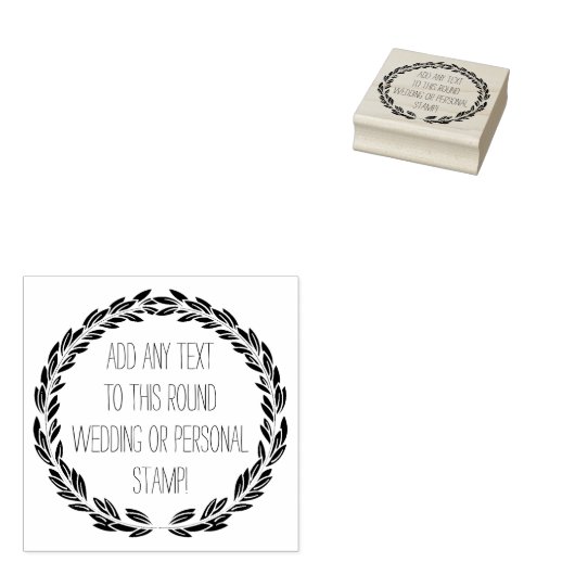 エレガントカスタム文字円ラウンドウェディングスタンプ ラバースタンプ (押印)