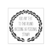 エレガントカスタム文字円ラウンドウェディングスタンプ ラバースタンプ (インプリント)
