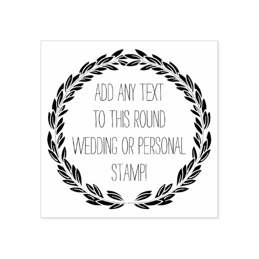 エレガントカスタム文字円ラウンドウェディングスタンプ ラバースタンプ (インプリント)