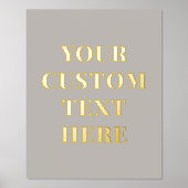 エレガントカスタム文字 箔ポスター (正面)