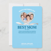 エレガントカスタム母の日の写真ホワイトローゼカード 招待状 (正面)