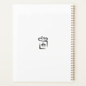 エレガントカスタム水の色ワイルドフラワー プランナー手帳 (裏面)