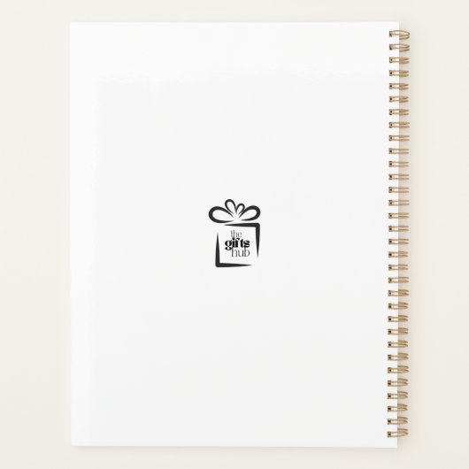 エレガントカスタム水の色ワイルドフラワー プランナー手帳 (裏面)