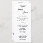 エレガントカスタム白結婚式 プログラム (正面/裏面)