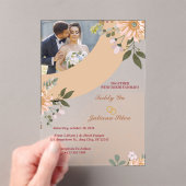 エレガントカスタム結婚式招待状 アクリル招待状 (インサイチュ (ポータブル))