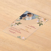 エレガントカスタム結婚式招待状 アクリル招待状 (レイダウン)