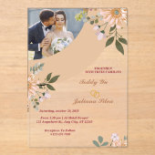 エレガントカスタム結婚式招待状 アクリル招待状 (正面)