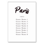 エレガントカスタム表名の座席指定 テーブルナンバー (正面)