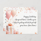 エレガントカスタム誕生日パーソナライズされた シーズンポストカード (正面/裏面)