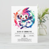 エレガントカスタム誕生日 招待状 (スタンド正面)