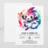 エレガントカスタム誕生日 招待状 (正面/裏面)