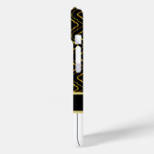 エレガントカスタム金ゴールドクローバー付きピアノ鍵 Case-Mate iPhoneケース (裏面 / 左)